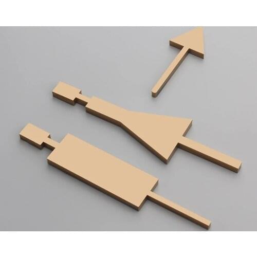 Toilet Signs Self-Adhesive, Male and Female Wall Stickers Toilet Signs for Hotel Store Parking Lot