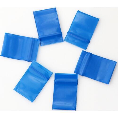 2*2.8cm 0.2mm Thickness Small Ziplock Blue Plastic Zipper Bag Jewelry Accessories Storage Pack Package