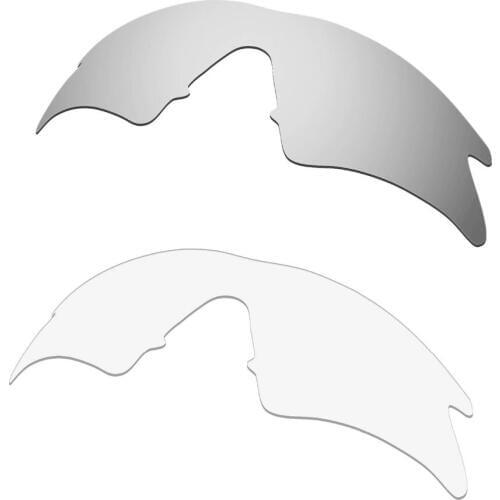 2 Pairs For M Frame Sweep Polarized Replacement Lenses Silver & Transparent 100% UVA & UVB Protection HKUCO