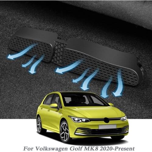 2pcs ABS Interior Mouldings For Volkswagen Golf MK8 2020-Present Under The Seat Outlet Frame Sequins Decoration Cover Internal