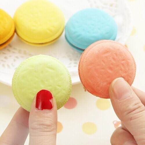 5 Pcs/lot Cute Chic Kawaii Rubber Macaron For Kids Classic Kitchen Toys Birthday Gift