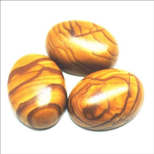 10pcs Nature Serpeg Giante stone cabochons Serpenggiante oval shape 15x20mm Natural wooden line top quality semi precious stone
