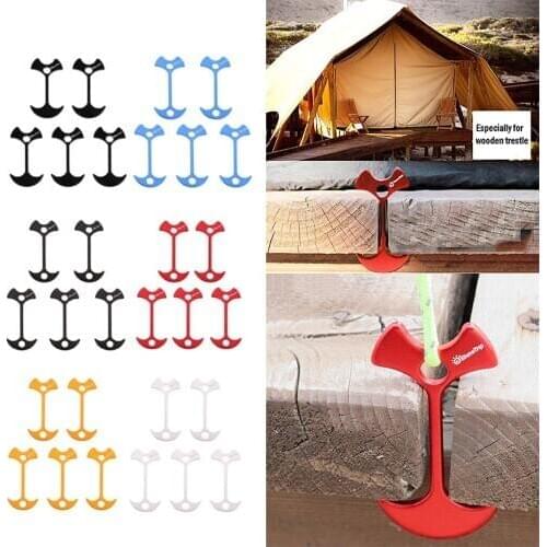 5pcs Alloy Tent Anchor Guy Line Runners Rope Nails Stake Awning