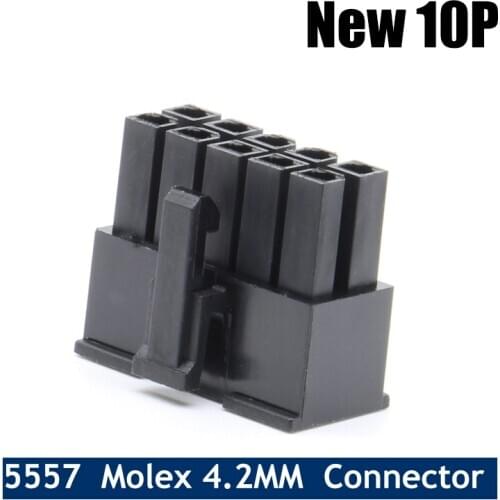 500pcs/1000pcs Molex 4.2mm Connector 10P MX4.2 Dual Row 2*5P Connector Plug Shell for Auto Cable DIY Male Socket
