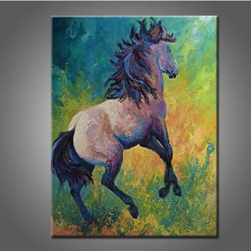 Abstract Horse Painting On Canvas Artist Handpainted Beautiful Wall Decoration Wall Art Paints Stallion On Canvas Artwork