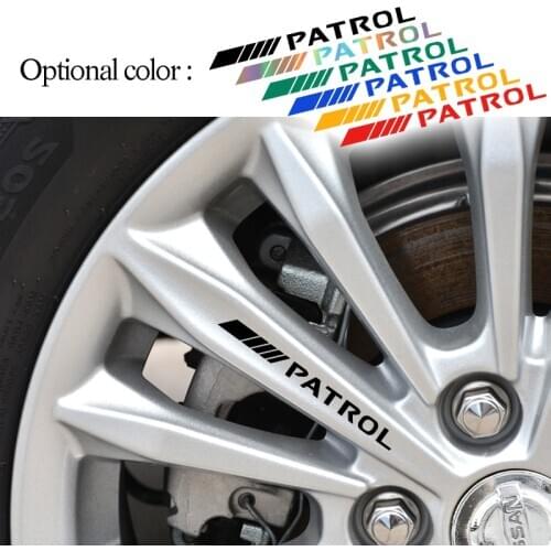 Auto Rims Wheel Hub Stickers for Nissan Patrol Y60 Y61 Y62 car reflective stickers Car Accessories