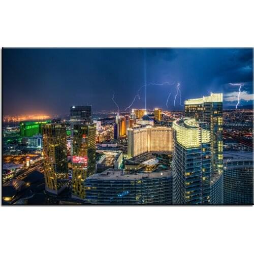 Large size Printing Oil Painting las vegas lightnings Wall painting Decor Wall Art Picture For Living Room painting No Frame
