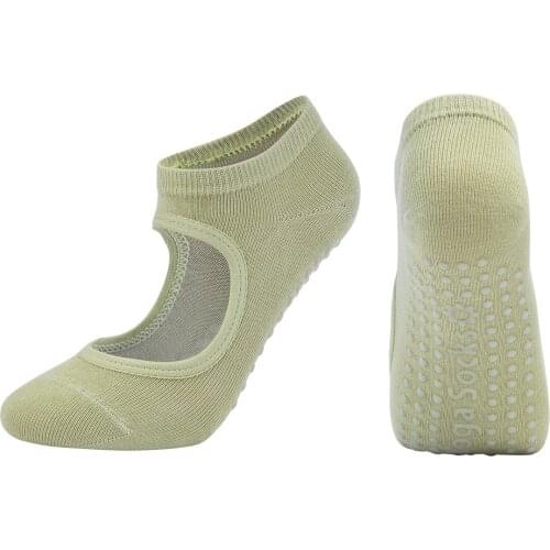 Quick Dry Ballet Dance Fitness Gym Sports Sock Absorb Sweat Anti-Slip Yoga Socks Women Backless Breathable Pilates Socks