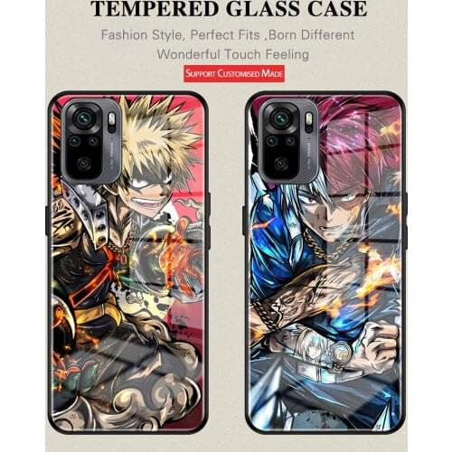 Anime My Hero Academia Midoriya Izuku Tempered Glass Case For Xiao mi 9 10 8 10Pro11 Redmi Note9 9Pro 10Pro POCO X3