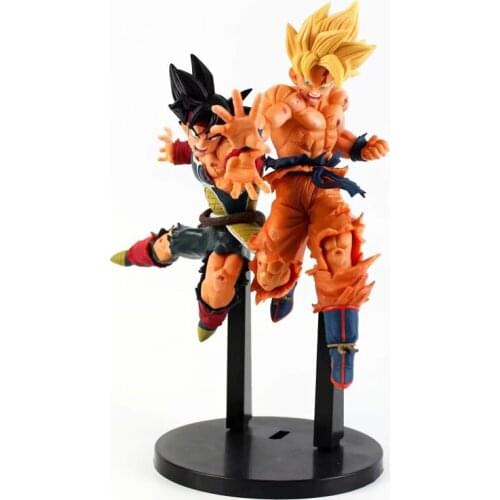 Dragon Ball Action Figure Goku Burdock Father and Son Budokai Anime Figurine Battle Scene Boxed Model Collectible Toys