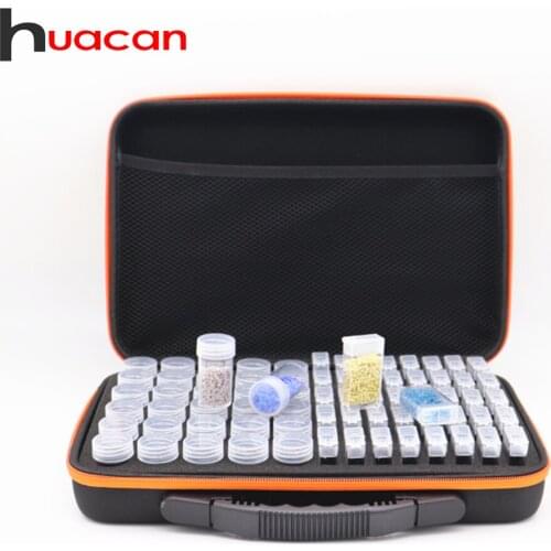 Huacan 70Grids Diamond Painting Storage Box Tool 5d Diamond Embroidery Mosaic Plastic Box Accessories