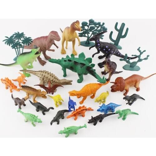Hot sale new Bag Dinosaur Model Toy Simulation Dinosaur Model Set Early Education Puzzle Jurassic Dinosaur Model K31