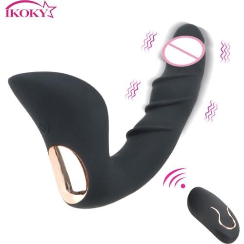 IKOKY Prostate Massager Wireless Remote Control Adult Erotic Toys 10 Frequency Sex toy for Men Anal Plug Anal Dildo Vibrators