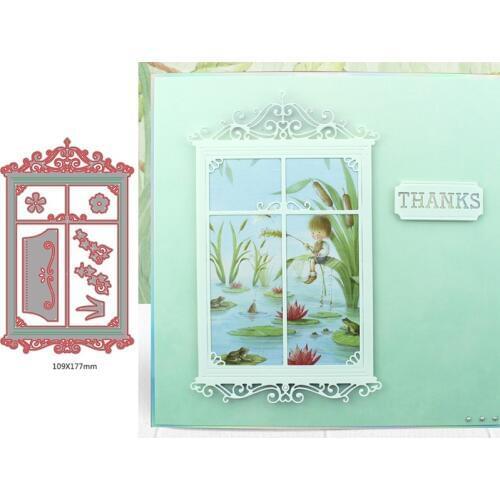 Delicate Lace European Squares Frame Graceful Flower Grass Metal Cutting Dies For DIY Scrapbooking Album Cards New Dies Cuts