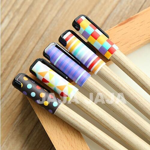 Kawaii colorful strip design gel pen School pens Korean style School supplies(dd-776)