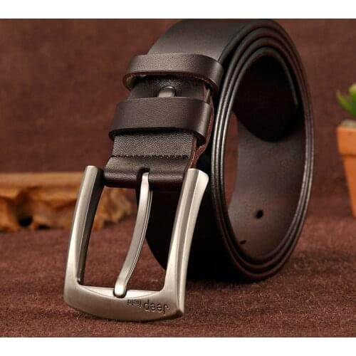 LAUWOO Leather Belts For Men