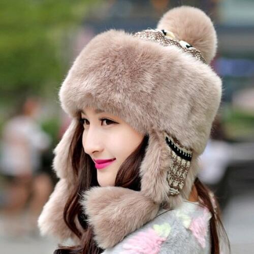 Lei Feng hat female cute winter ski tide cold warm thickening ear protector national wind