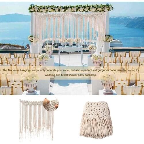 Macrame Wall Hanging Curtain Beautiful Curtains Backdrop Woven Wall Tapestry Bohemian Boho Handmade Tapestry Room Decoration