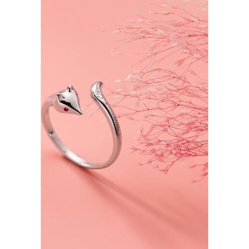 MIQIAO Fox Ring 925 Sterling Silver Adjustable Female For Women Accessories Charm Unusual Cool Stuff Fashion Temperament Gift