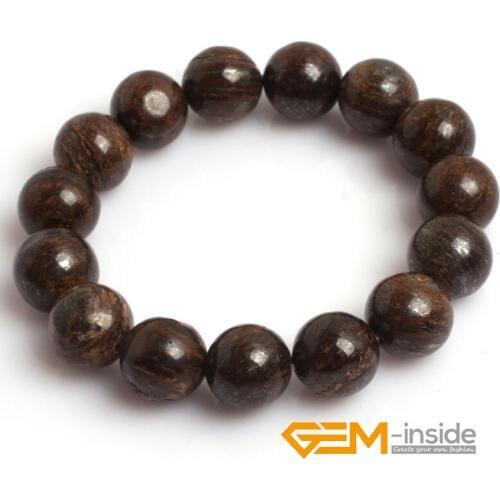 Natural Stone Bracelet for man natural bronzite stone : 6mm 8mm 10mm 12mm 14mm Yoga Meditation necklace Free Shipping