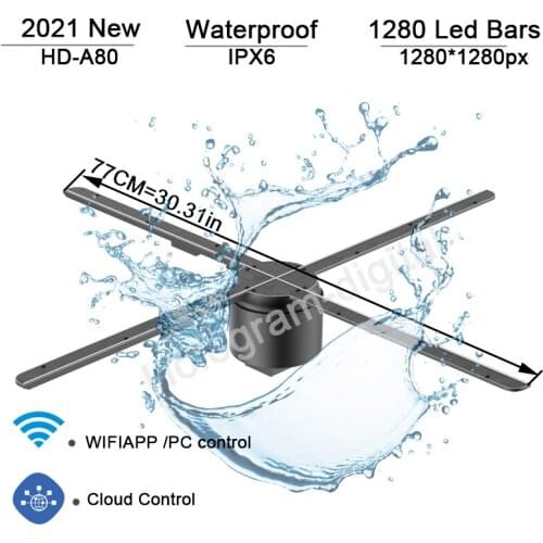 New Release Waterproof 3d hologram fan wifi app Cloud Projector holographic LED Fan Display