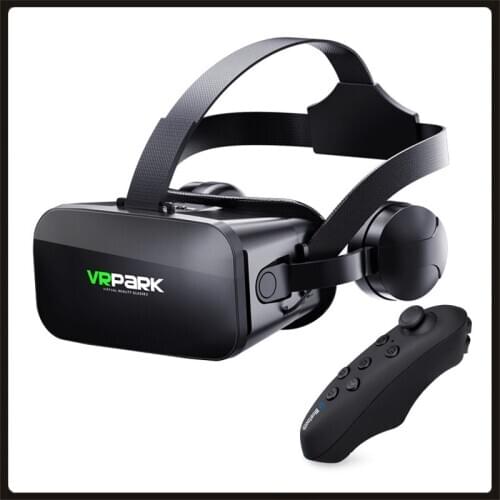 VR Glasses Virtual Reality 3D Glasses for 4.7- 6.7 Smart Phone iPhone Android Games Stereo with Headset Controllers