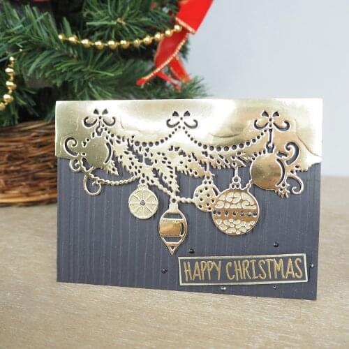 Christmas Ball Pendant Metal Cutting Dies Stencils DIY Scrapbooking Decorative New Cutting Dies for 2021 Embossing Paper Cards