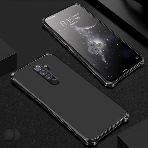 Shockproof Phone Case For Xiaomi Mi11 Ultra Redmi Note 10 8 Pro K40 Pro Note 8 7 6 Pro Aluminum metal bumper Hard PC Cover Coque