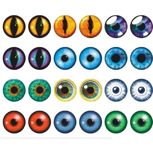 Colorful 6~40mm/20mm cabochons Plastic Glass dolls Eye DIY Crafts Eyes For Children Toy Dinosaur Animal Eye Accessories