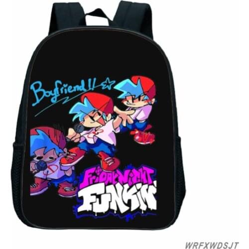 Friday Night Funkin Backpacks Anime Boys Girls Children School Bag Kindergarten Cartoons Games 16inch Backpack