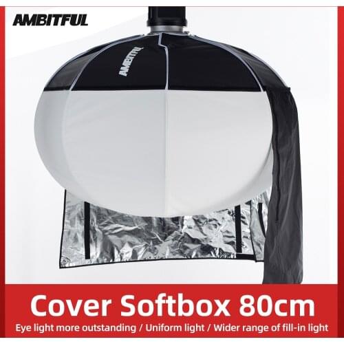 AMBITFUL 80cm 31.5" Lantern Foldable Quick-install Portable Round Shape Softbox Light for Bowens Profoto Elinchrom Studio Flash