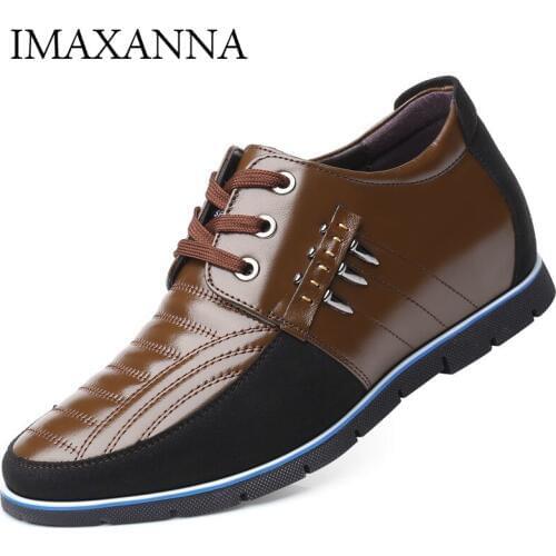IMAXANNA Shoes Men Genuine Leather Luxury Brand Lace Up Breathable Male Footwear Hollow Out Men Casual Shoes Plus Size 38-48