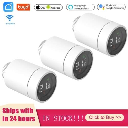 Smart Radiator Actuator Programmable Thermostatic Radiator Valve Temperature Controller Voice Control Via Alexa Tuya ZigBee3.0