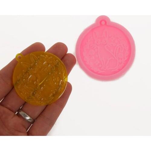 1PC Cartoon Cat Silicone Mold for Keychain Ornament Jewelry Making 10365050