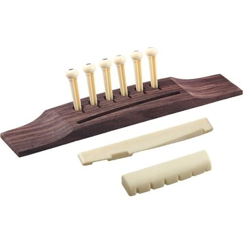 6 Pieces Bridge Pins/Saddle/Nut Abalone Dots for Acoustic Guitar - Red + reddish brown