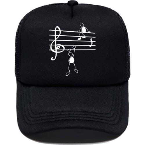 Music Notes Funny Printed Women Men Baseball Cap Summer Animal Outdoor Sun Hat Adjustable Sports caps in Mesh Hat Trucker Cap