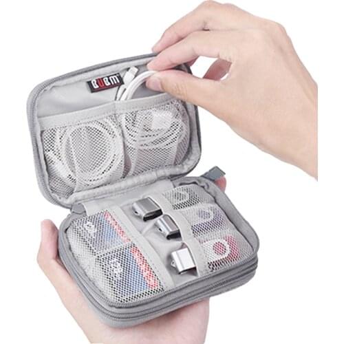 Earphone Case Convenient Cable Storage Bag For Hard Drives,USB,Earphones Electronics Organizer Single Layer/Double Layer