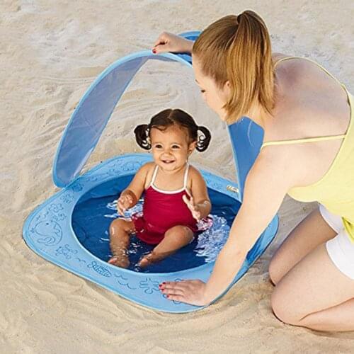Baby Beach Tent Children Waterproof Pop Up Sun Awning Tent UV-protecting Sunshelter With Pool Kid Outdoor Camping Sunshade Beach