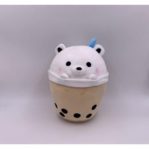 20cm Milk Tea Bear Plush Toys Cute Soft Stuffed Milk Tea Cup Dolls For Kid Birthday Christmas Gift