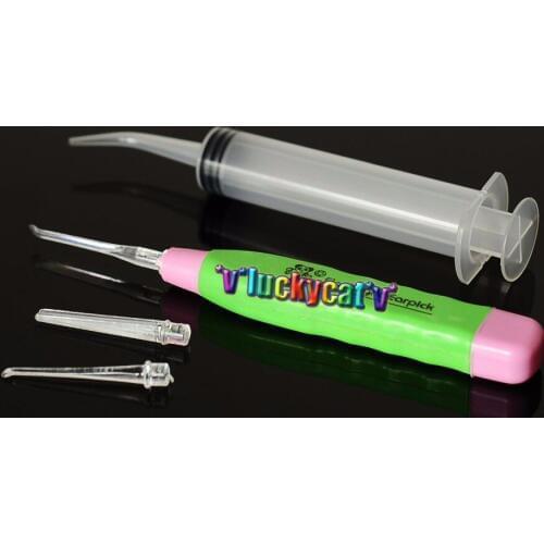 Tonsil Stone Removal Tool LED Light with 3 Adapters+1PC Irrigation Syringe