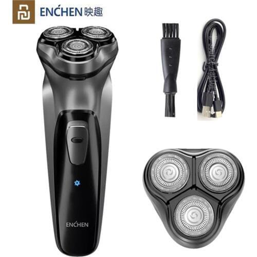 Youpin Electric Original face shaver Enchen BlackStone 3D Electric Shaver, Men Washable USB Rechargeable Shaving Beard Machine