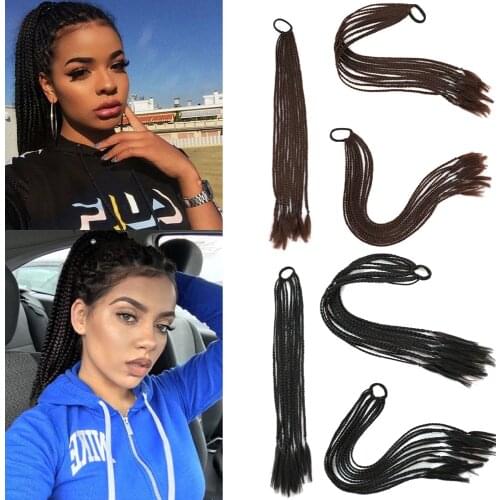 Cute Girls Elastic Hair Rope Rubber Band Hair Accessories Colorful Synthetic Wig Ponytail Headband Girls Braid Rope Headdress