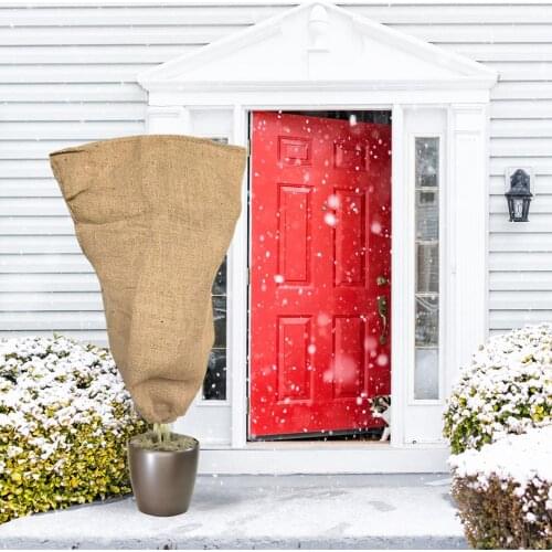Reusable Burlap Plant Antifreeze Cover Widely Used Protection Bag Winter Drawstring Plant Protection Cover Anti-frost Net