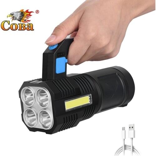 Powerful Flashlight 4 Switch Mode High Power Led Flashlights Waterproof Portable Led Flashlight Rechargeable Outdoor Flashlight