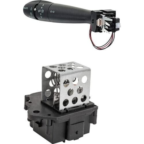 Heater Cooling Blower Motor Resistor for Peugeot 207 307 308 2006-2013 & Steering Indicator Stem Steering Signal Switch