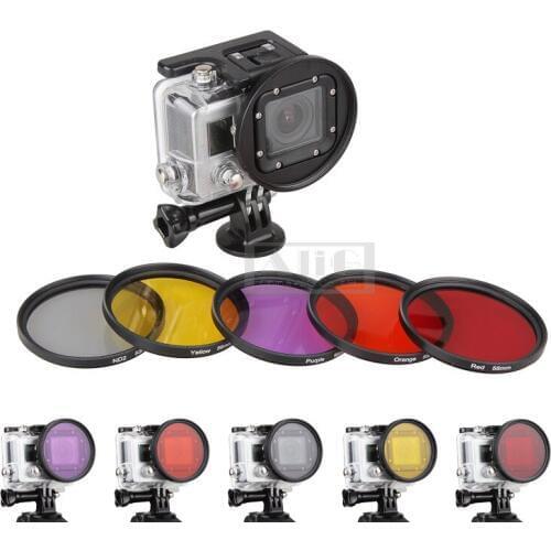 Camera Polarizer Filter Adapter 58mm Kit Suitable for Gopro Hero 3 SJ4000 Mini Camcorder Accessories