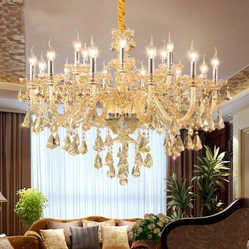 Modern Crystal Chandeliers Home Lighting lustres de cristal Decoration Luxury Candle Chandelier Pendants Living Room Indoor Lamp