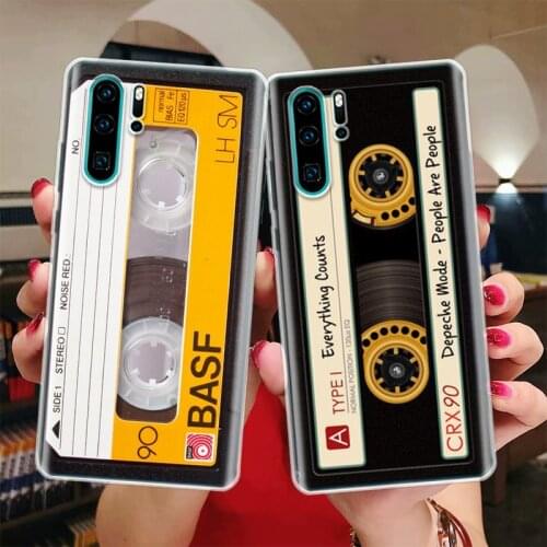 Vintage Magnetic Tape Cassette Silicon Phone Case For Huawei Honor 10 9 20 Lite Y5 Y6 Y7 Y9 9X 8X 8S 8A 7X 7A 7S Pro + 10i20i Co