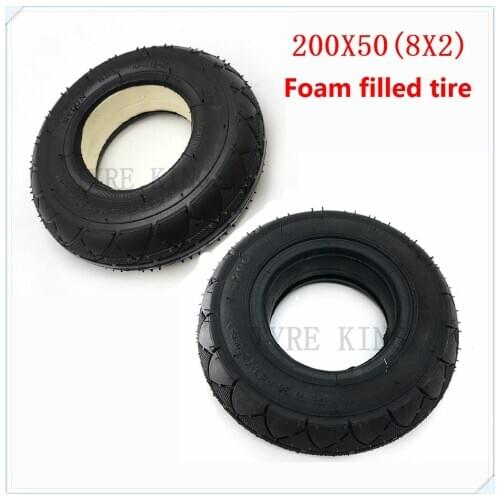 High Quality 200X50 Solid Filled Tyre 200*50 Foam Filled Tires 8 Inch Thickening Tyre for Razor E100 E125 E200 Scooter Vapo