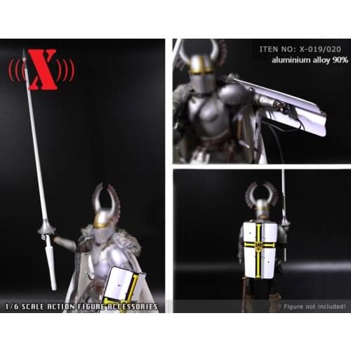 X-TOYS 1/6th Soldier Model Ancient Roman Gladiator Crusader Metal Shield X-020 For Doll Action Collection